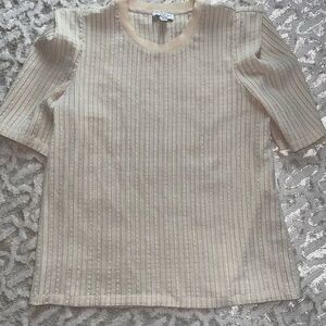 Current Air Cream Textured Top